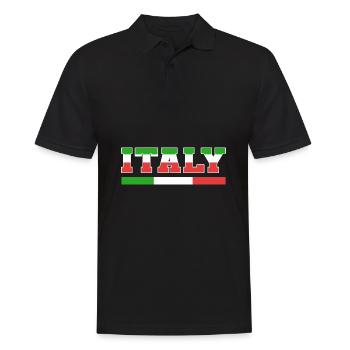Italy - Men's Polo Shirt - black - Front - Kai (181cm)