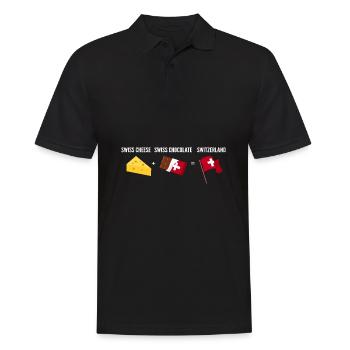 Schweiz Käse - Männer Poloshirt - Schwarz - Vorne - Kai (181cm)