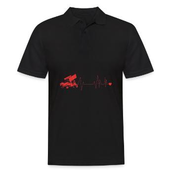 Dirt Track Racing - Männer Poloshirt - Schwarz - Vorne - Kai (181cm)