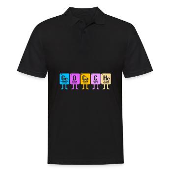 Geocaching Geocache Geocacher Periodensystem - Männer Poloshirt - Schwarz - Vorne - Kai (181cm)