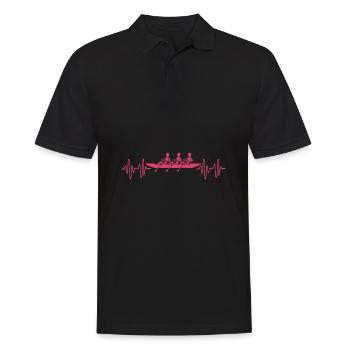 Rowing Team Rowing Rowing Rowing Boat Rowers - Men's Polo Shirt - black - Front - Kai (181cm)