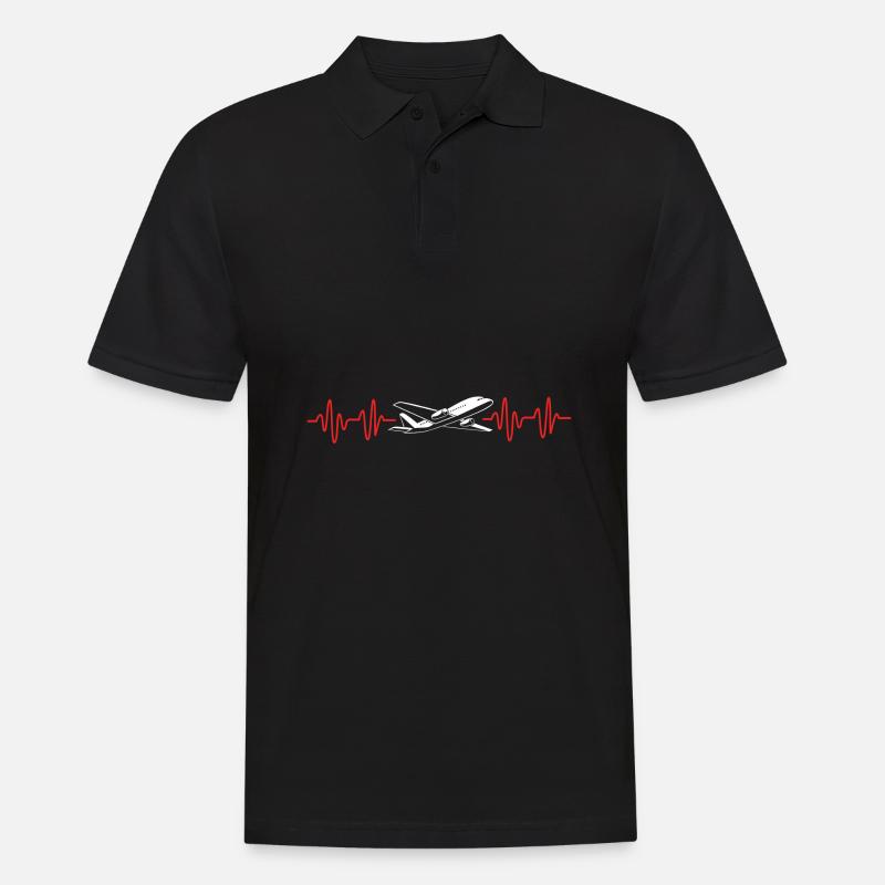 Fluglotse - Männer Poloshirt - Schwarz