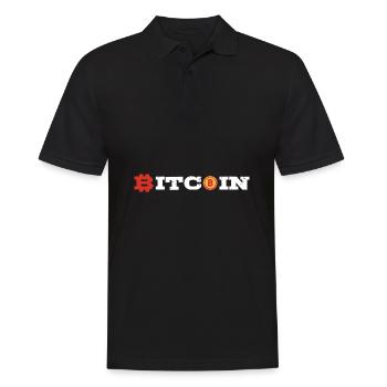 Bitcoin - Männer Poloshirt - Schwarz - Vorne - Kai (181cm)