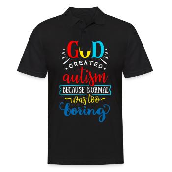 Autism Gift Asperger's Parents Awareness Strength - Men's Polo Shirt - black - Front - Kai (181cm)