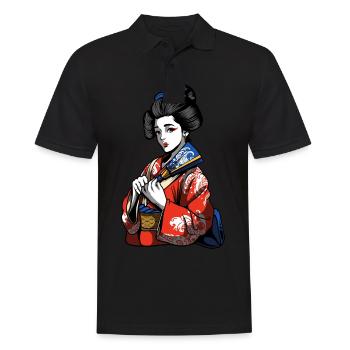 Japon Geisha - Polo Homme - noir - Devant - Kai (181cm)