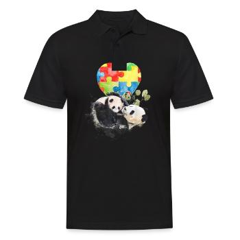 Panda Colorful Autism To Be Different - Men's Polo Shirt - black - Front - Kai (181cm)