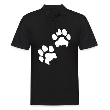 Empreintes de pattes pattes pattes chien chien - Polo Homme - noir - Devant - Kai (181cm)