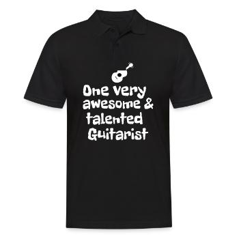 One very talented and awesome guitarist - Men's Polo Shirt - black - Front - Kai (181cm)