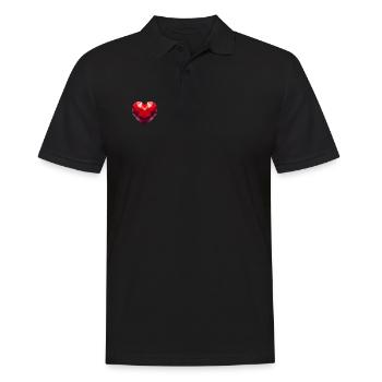 Polygone de cœur - Polo Homme - noir - Devant - Kai (181cm)
