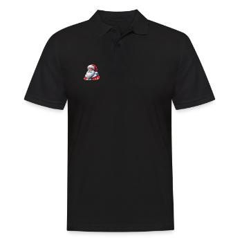 Weihnachtsmann / Nikolaus Polygon - Männer Poloshirt - Schwarz - Vorne - Kai (181cm)