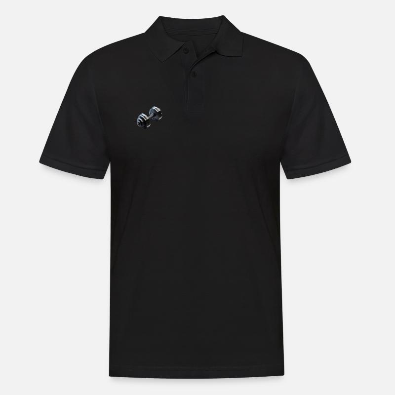 Hantel / Gewicht Polygon - Männer Poloshirt - Schwarz