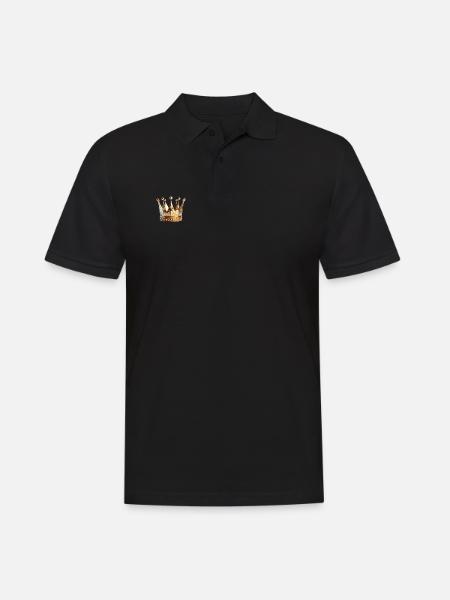 Krone Polygon - Männer Poloshirt - Schwarz