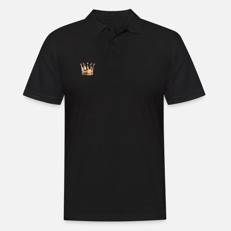 Krone Polygon - Männer Poloshirt - Schwarz