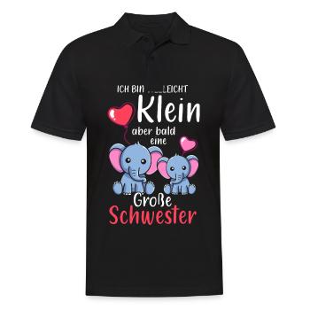 Je suis petite mais bientôt une grande sœur - Polo Homme - noir - Devant - Kai (181cm)