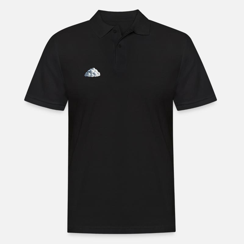 Wolke Polygon - Männer Poloshirt - Schwarz
