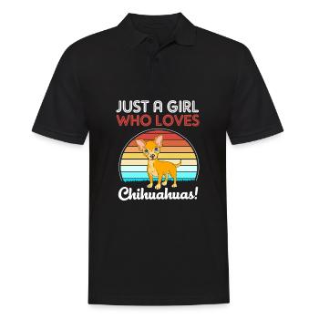 Chihuahua Fille Fête des mères - Polo Homme - noir - Devant - Kai (181cm)