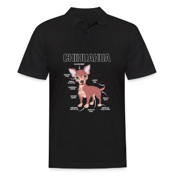 Chihuahua Anatomie - Männer Poloshirt - Schwarz - Vorne - Kai (181cm)