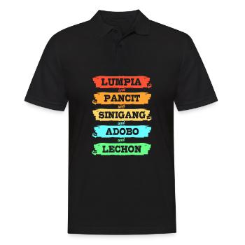 Philippinisch Philippinen - Männer Poloshirt - Schwarz - Vorne - Kai (181cm)