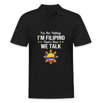 Philippinisch Philippinen - Männer Poloshirt - Schwarz - Vorne - Kai (181cm)