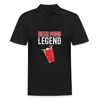 Beerpong Beer Pong Beer Pong Legend - Men's Polo Shirt - black - Front - Kai (181cm)