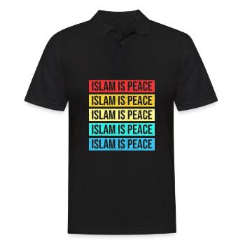 L’islam musulman est la paix - Polo Homme - noir - Devant - Kai (181cm)