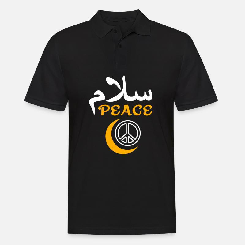 Muslim Frieden - Männer Poloshirt - Schwarz