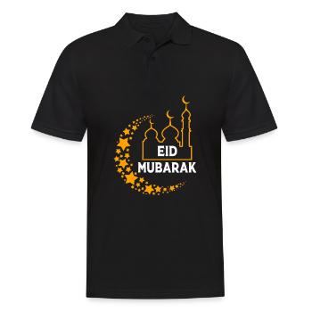 Muslim Islam Moslem Muslima Eid Mubarak - Männer Poloshirt - Schwarz - Vorne - Kai (181cm)