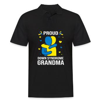 Down Syndrom Oma Großmutter - Männer Poloshirt - Schwarz - Vorne - Kai (181cm)