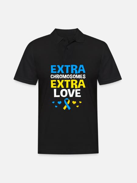Down syndrome T21 chromosome trisomy - Men's Polo Shirt - black