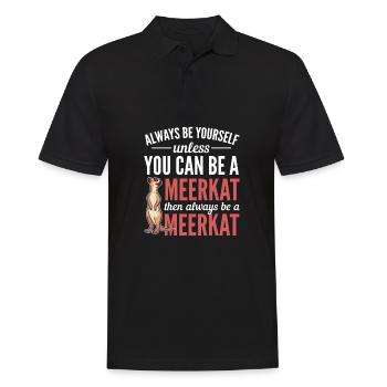 Meerkat - Men's Polo Shirt - black - Front - Kai (181cm)