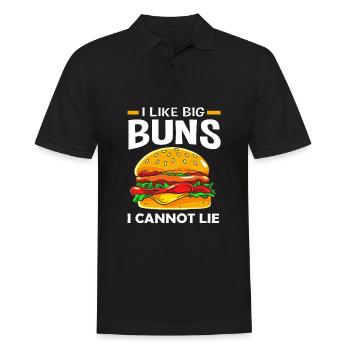 Cheeseburger - Männer Poloshirt - Schwarz - Vorne - Kai (181cm)