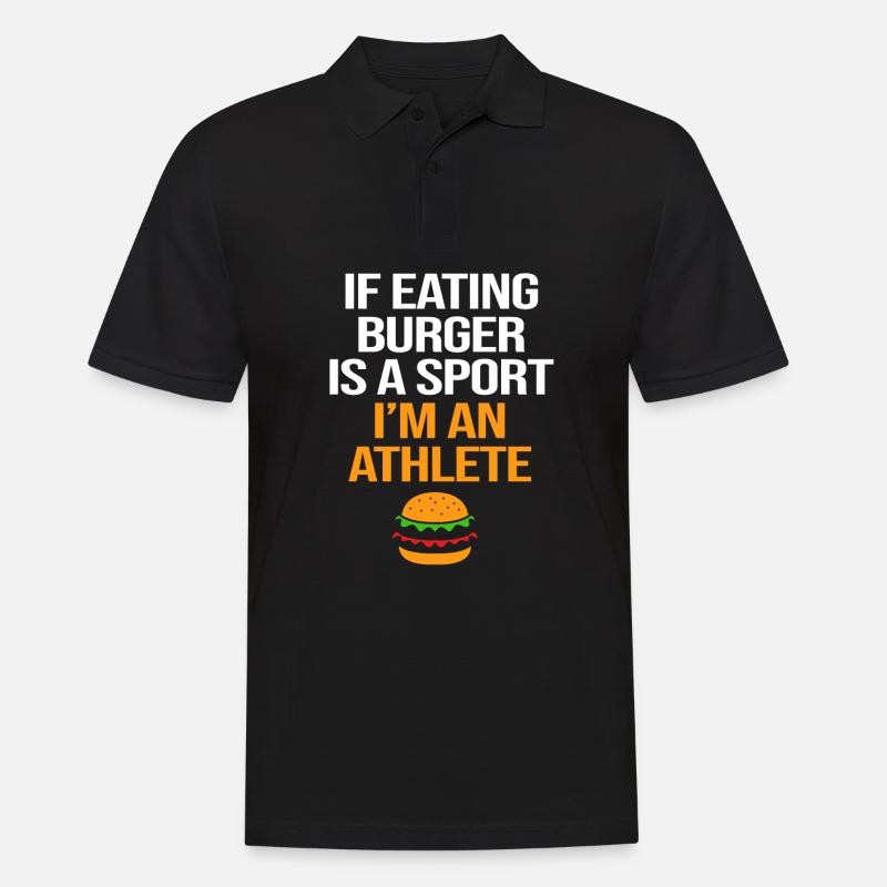 Cheeseburger - Männer Poloshirt - Schwarz