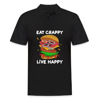 Cheeseburger - Männer Poloshirt - Schwarz - Vorne - Kai (181cm)