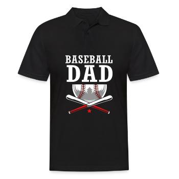 Baseball Vatertag Vater Papa - Männer Poloshirt - Schwarz - Vorne - Kai (181cm)