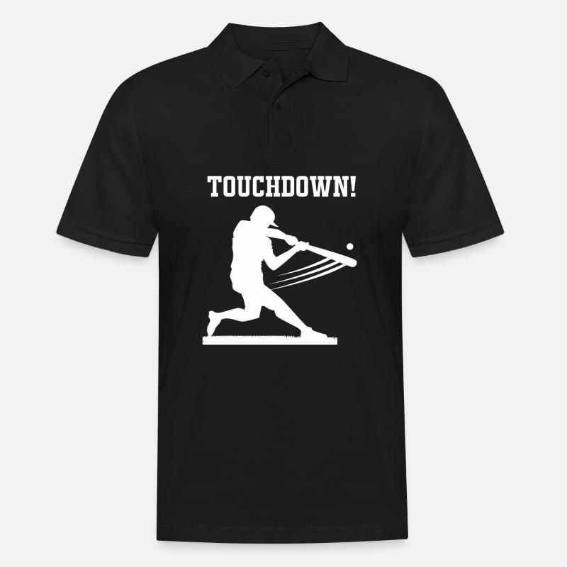 Baseball - Männer Poloshirt - Schwarz