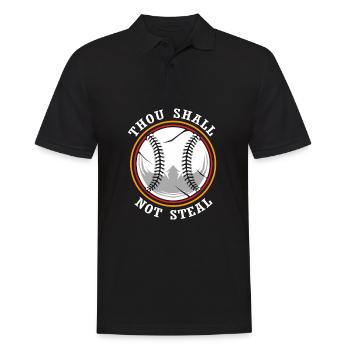 Baseball - Men's Polo Shirt - black - Front - Kai (181cm)
