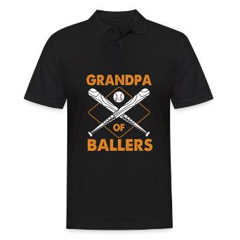 Baseball Großvater Opa - Männer Poloshirt - Schwarz - Vorne - Kai (181cm)