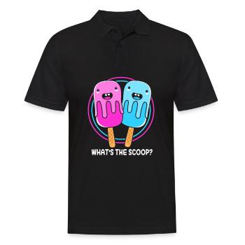 Gender Reveal - Männer Poloshirt - Schwarz - Vorne - Kai (181cm)