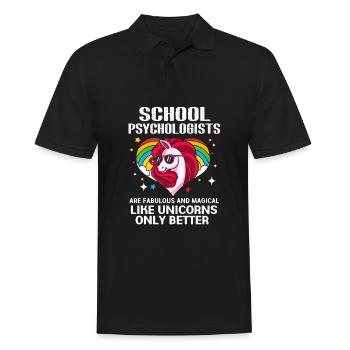 School psychologist - Men's Polo Shirt - black - Front - Kai (181cm)