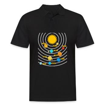 Universe Solar System - Men's Polo Shirt - black - Front - Kai (181cm)