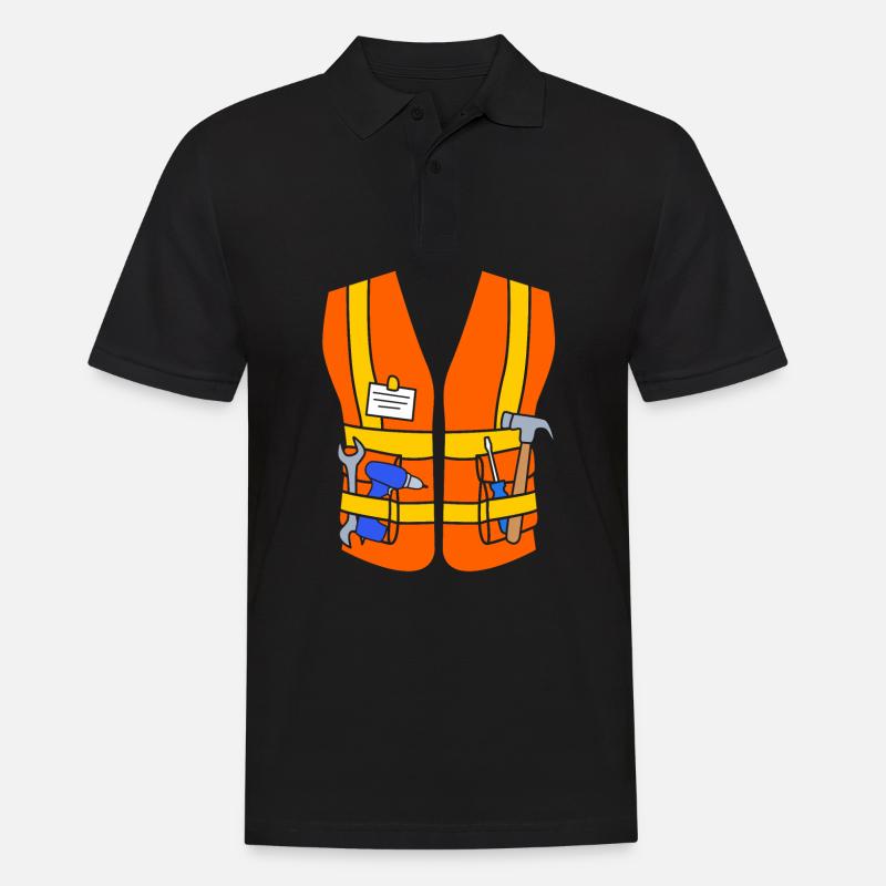 Bauarbeiter Baustelle - Männer Poloshirt - Schwarz