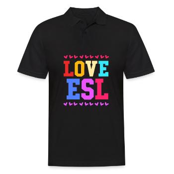 Englischlehrerin Englisch Lehrer - Männer Poloshirt - Schwarz - Vorne - Kai (181cm)