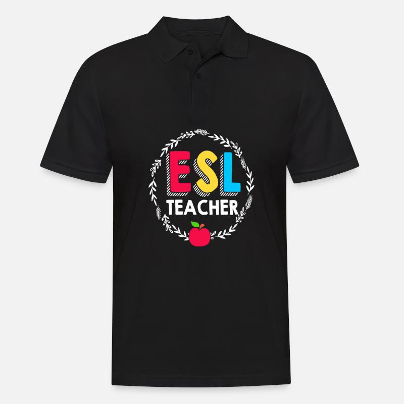 Professeur d’anglais Professeur d’anglais - Polo Homme - noir