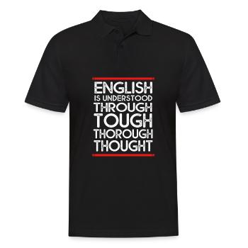 Englischlehrerin Englisch Lehrer - Männer Poloshirt - Schwarz - Vorne - Kai (181cm)
