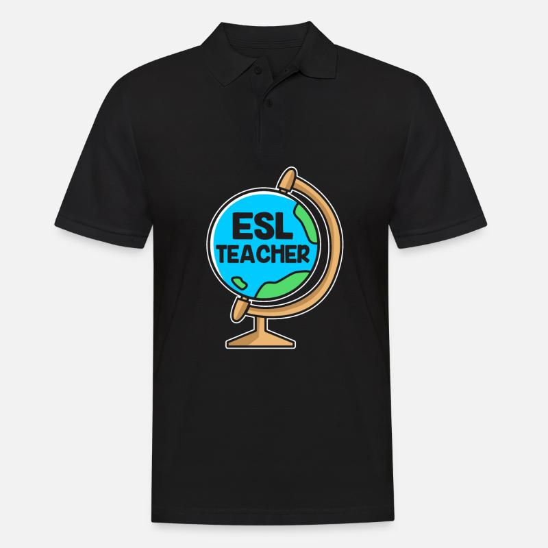 Englischlehrerin Englisch Lehrer - Männer Poloshirt - Schwarz