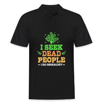 Family tree genealogy - Men's Polo Shirt - black - Front - Kai (181cm)