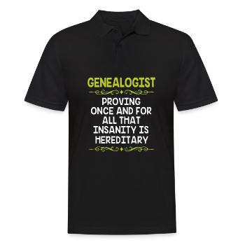 Family tree genealogy - Men's Polo Shirt - black - Front - Kai (181cm)