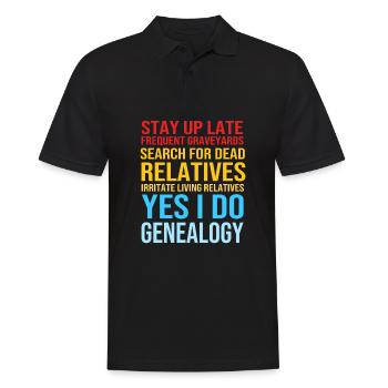 Stammbaum Genealogie - Männer Poloshirt - Schwarz - Vorne - Kai (181cm)