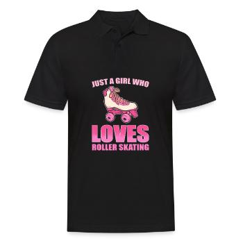 Roller Skating Roller Skates Inline Skates Girls - Men's Polo Shirt - black - Front - Kai (181cm)