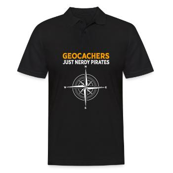 Geocaching Geocache Geocacher - Männer Poloshirt - Schwarz - Vorne - Kai (181cm)